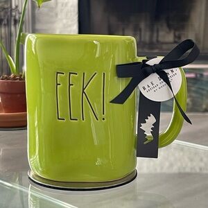 Rae Dunn Green Halloween Mug EEK! NEW